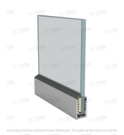SD 06 Continuous Profile System Aluminum Glass Railing Base Profile for Balcony and Staircase, Indoor and Outdoor Top Mount Design, Durable Finish, Easy Installation for Modern Projects 
